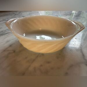 Vintage Fire King Anchor Hocking small baking dish irradesant orange